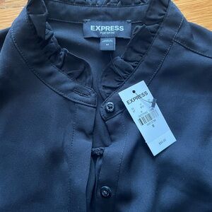 NWT Express Portofini Style Shirt - Black - Medium